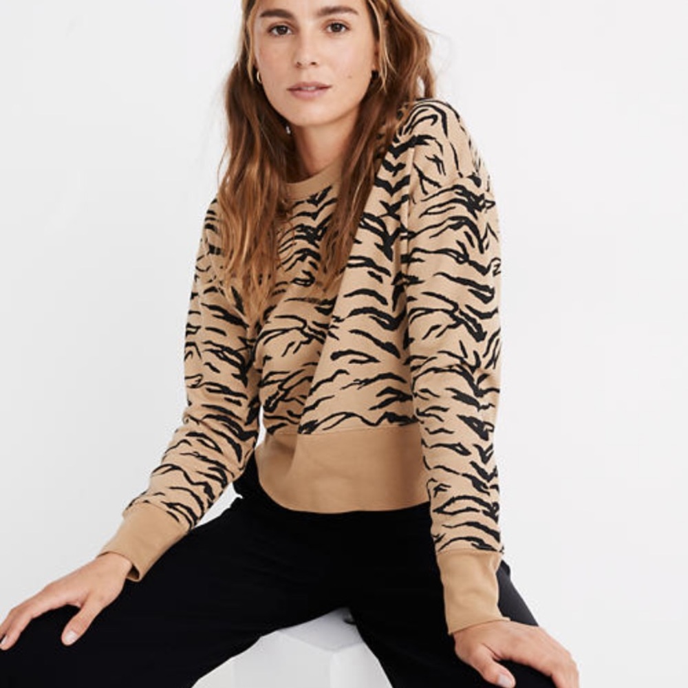 Madewell Animal Print Crewneck